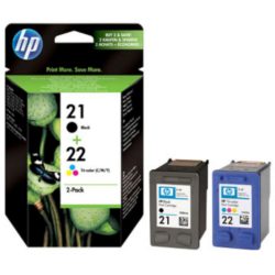 21 / 22 Ink Cartridge, Black, Tri-Colour 2 Pack